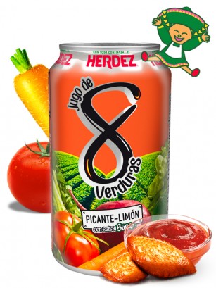 Zumo de Verduras con Salsa Búfalo | PURO MÉXICO!! 355 ml.